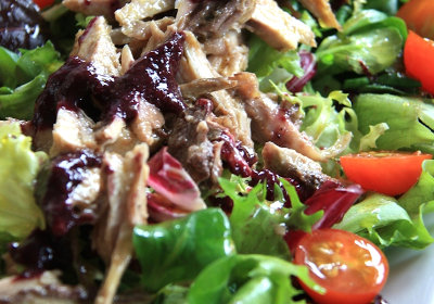 Salade de perdrix marinée, salade de perdrix chaude, salade de perdrix marinée